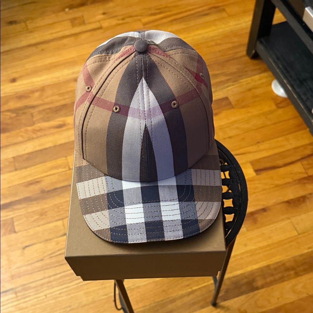 Burberry Checkered Brown and White Cap
